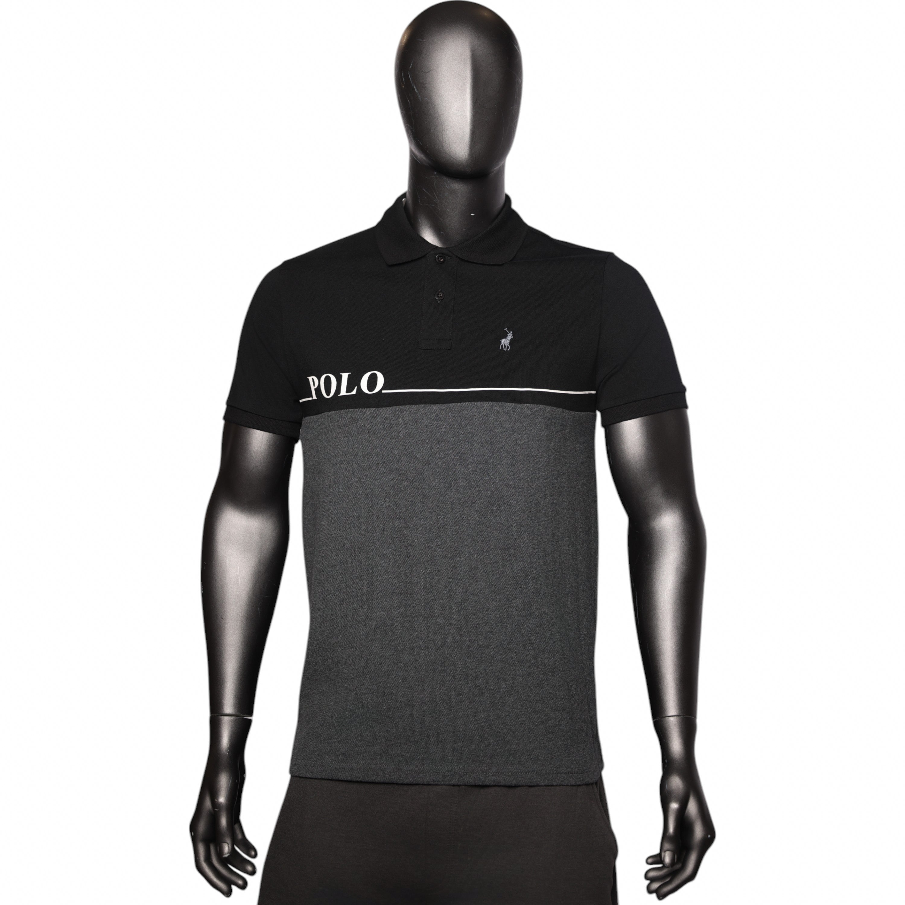 Polo Golfer Logo Printed Black
